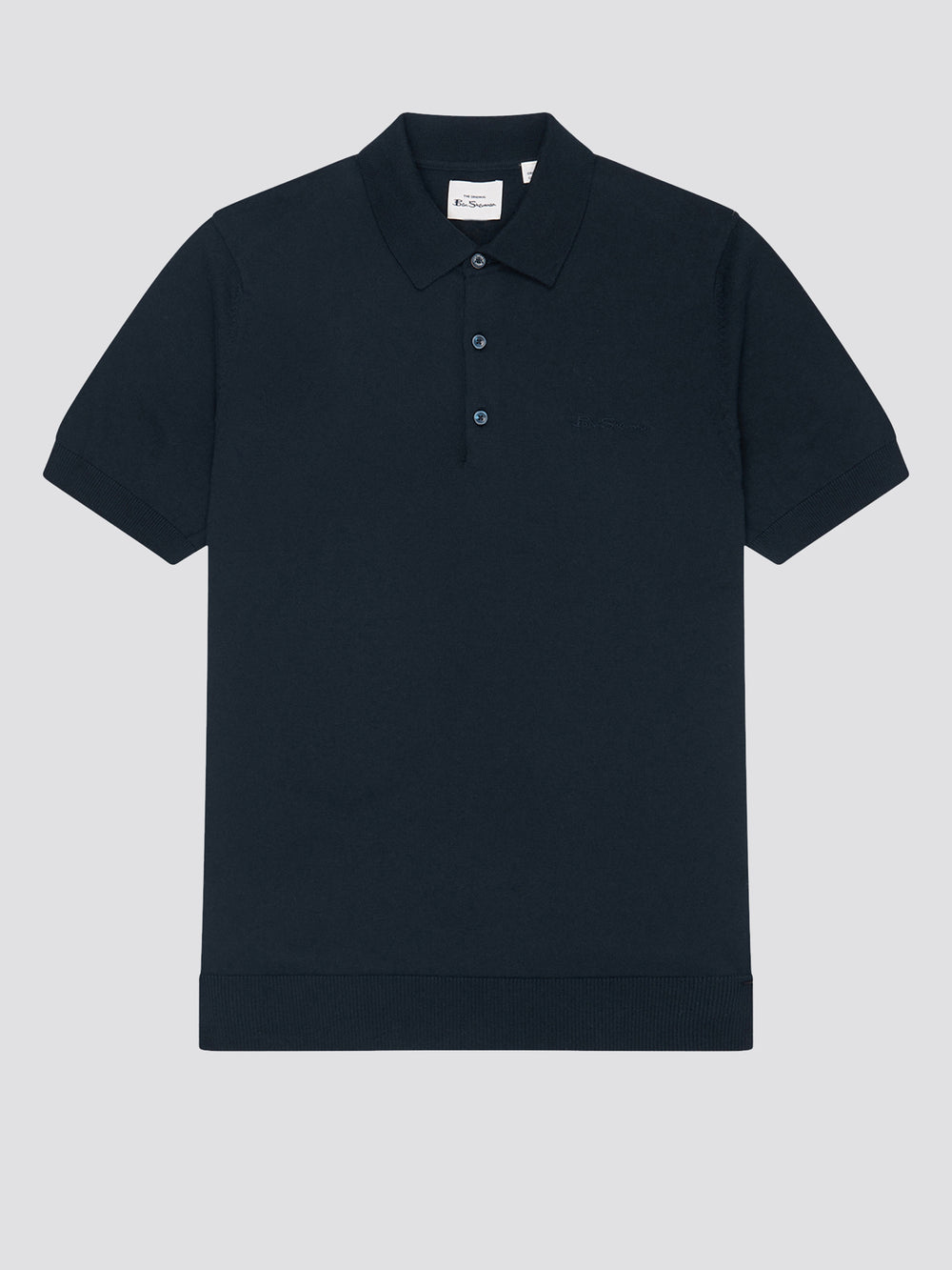 Pull à Col Polo Ben Sherman Signature Bleu Marine | OAU-65073489